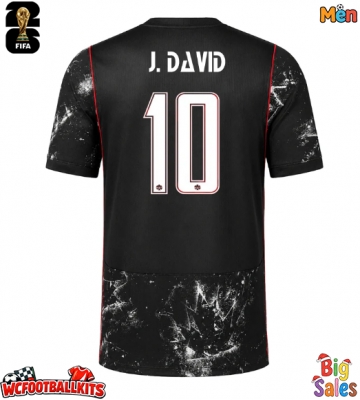 Canada Jonathan David #10 Replica Away Stadium Shirt World Cup 2026 Short Sleeve